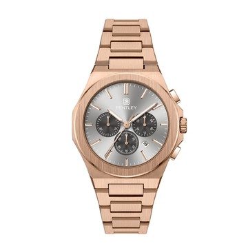 【WANgT】BENTLEY 賓利 URBAN ELEGANT天穹系列 BL-12-44 玫灰 質感潮流三眼時尚男手錶