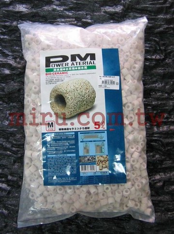 【西高地水族坊】ISTA代理 Power Material PM精密生物科技陶瓷環(M小顆粒)(5L)