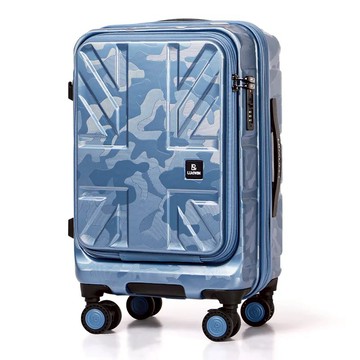 【LUDWIN 路德威】英倫皇家前開胖胖箱-20吋(冰鑽藍)LG0582041-廠商直送