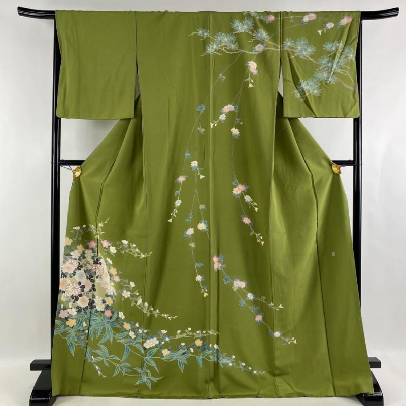 訪問着 美品 逸品 身丈170.5cm 裄丈67.5cm 正絹-