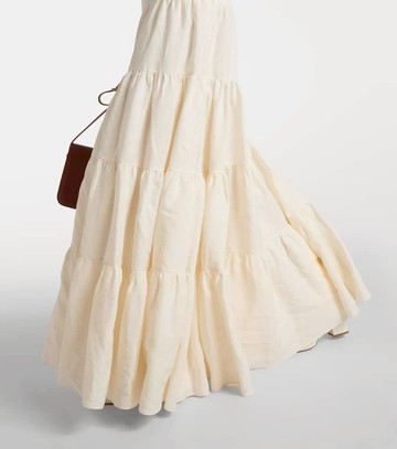 Gabriela Hearst Pozas tiered linen maxi dress