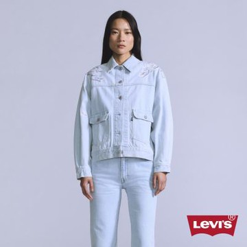 Levi s Blue Tab 女款 寬鬆丹寧牛仔外套 / 造型刺繡 女生上衣 人氣新品