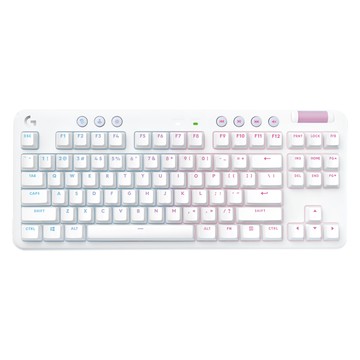 Logitech 羅技 G715 美型炫光機械式無線鍵盤 線性紅軸  1個  白色