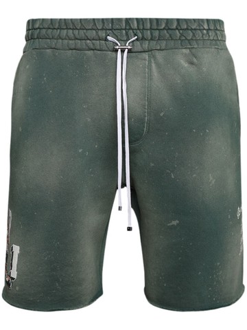 AMIRI - Vintage Tiger logo-print shorts - men - Cotton - XL - Green