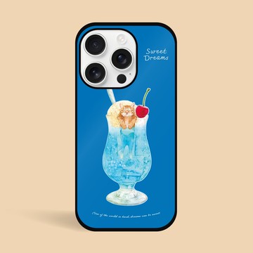 SWEET DREAMS_貓與蘇打汽水 / 強化玻璃 iPhone 手機殼