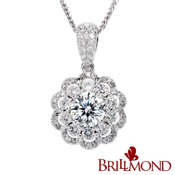 【BRILLMOND】華麗綻放GIA 天然鑽石一克拉鑽墜(H/I1 PT950鉑金台)