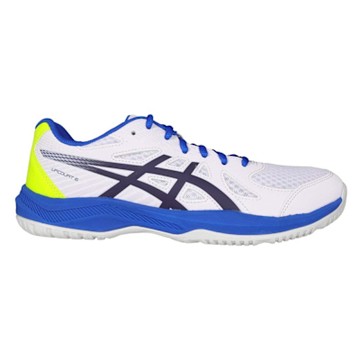 ASICS UPCOURT 6 男排球鞋-排球 訓練 亞瑟士 1071A104-103 白藍螢光綠