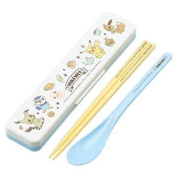 日本製 SKATER 寶可夢 銀離子 環保餐具 餐具組 環保筷 筷子 湯匙 攜帶 神奇寶貝 皮卡丘 23-2