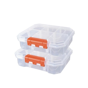 TEST-TACTIX TX-0650 透明六格小盒 兩入  1組  180*165*52