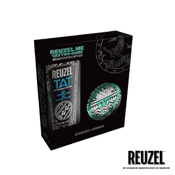 REUZEL 刺青保濕亮色清潔保養組(去角質沐浴膠100ml+亮色修護膏35g)