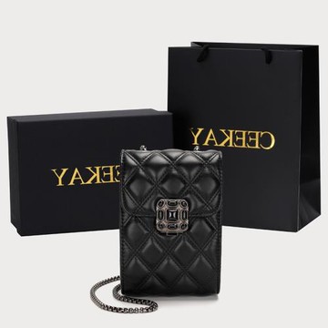 小包斜挎女夏2024新款潮簡約時尚百搭鏈條迷你菱格女士輕便手機包