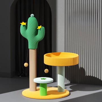 仙人掌貓抓板貓爬架一體圣誕耐磨不掉屑立式貓抓架貓抓柱貓咪玩具