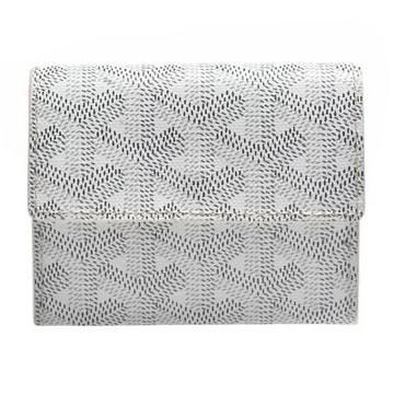 GOYARD 經典MARIGNY系列手工帆布暗釦零錢包(白色)