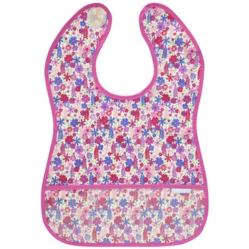 英國 JoJo Maman BeBe - 無袖圍兜-繽紛粉花 (單一尺寸)