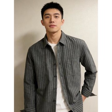 格慕施男士法蘭絨襯衫長袖純棉2025秋冬全棉大碼襯衣服男休閑上衣