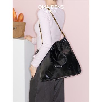 橙子少女小香包菱格鏈條包單肩包2026新款上班通勤包大容量水桶包