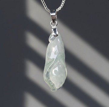 冰種飄花翡翠花苞吊墜 14K金鑲嵌 | 天然緬甸A貨翡翠 |  送禮