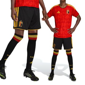 Adidas RBFA H SHO 男款 黑色 世界盃 比利時 主場復刻版 運動 吸濕 排汗 短褲 JM8385