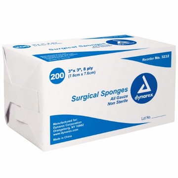 Gauze Sponge 4 X 4 Inch, White Case of 20 by Dynarex