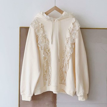 日系花邊連帽長袖上衣442909