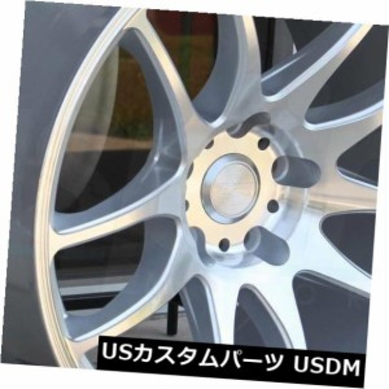 ホイール 4本セット 18x9.5 ESR SR08 SR8 5x112 35機械加工シルバー