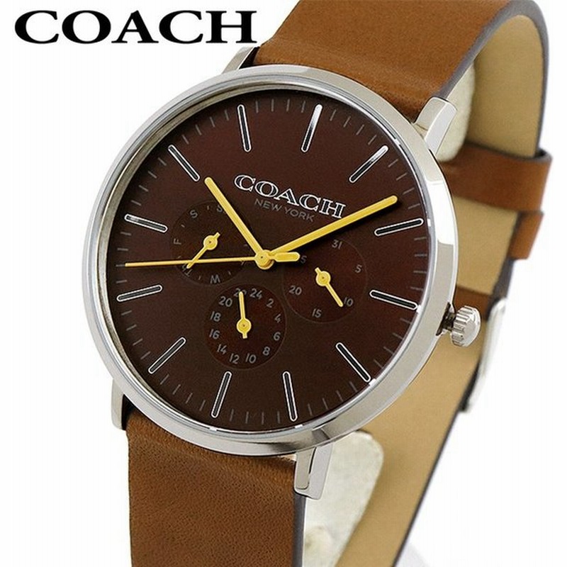 Coach コーチ ブランド メンズ 腕時計 アナログ 安い 海外モデル 茶 ブラウン シルバー 革ベルト レザー 誕生日プレゼント 男性 ギフト クリスマス 通販 Lineポイント最大0 5 Get Lineショッピング