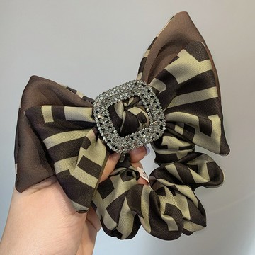 蝴蝶結大腸發圈女帶鉆頭繩法式復古扎發繩網紅頭繩年新款頭飾