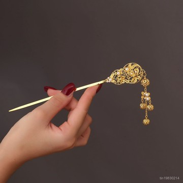 🔥限時下殺🔥純銀新款流蘇簪子髮簪古裝中式簡約現代頭飾高級漢服盤髮古風髮釵