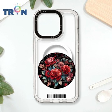 TRON IPHONE 16 PRO 花顏花語玫瑰系列 防摔 MAGSAFE 磁吸 太空載具殼 透白 手機殼