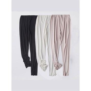 4根絲真絲針織睡褲褲休閑家居褲長褲襯褲打底褲秋褲女褲