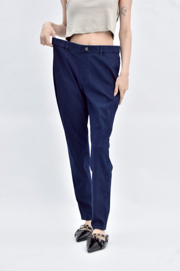 (XL) uniqlo 牛仔鬆緊腰藍色長褲