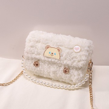 手工編織包包diy手工包自制作材料包七夕禮物送女友珍珠鏈手織包