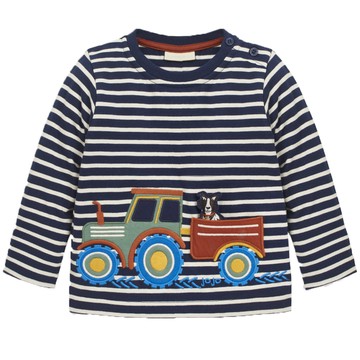 英國 JoJo Maman BeBe - 嬰幼兒100%純棉長袖上衣-前往牧場