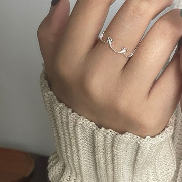 [Relise] （台灣現貨）A0540* 通體純銀 s925純銀 基礎款蝴蝶結戒指 蝴蝶結戒指 純銀戒指