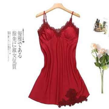 【巴黎精品】睡衣吊帶休閒服-高級感春夏季仿真絲性感女居家服9色a1at8