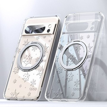 apbs Google Pixel 9/8系列 浮雕感360旋轉磁吸立架手機殼-映雪