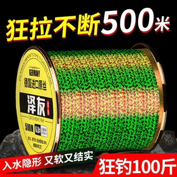 臺灣熱賣🔥🔥德國進口隱形斑點魚線主線正品子線超強拉力 狂拉不斷魚線主線斑點線僞裝魚線水無影超強拉力漁具用品野釣黑坑