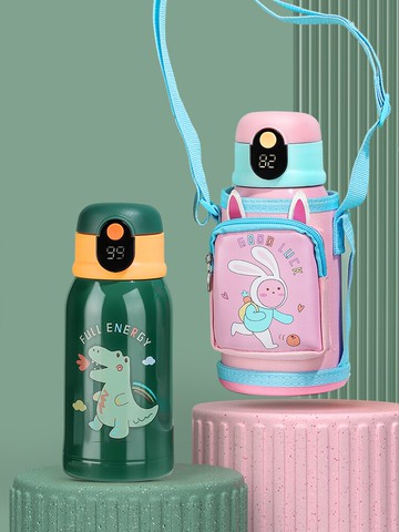 兒童保溫杯帶吸管兩用幼兒園水杯女童可愛寶寶男孩學生上學專用杯