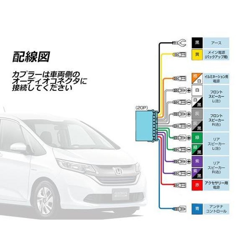 メール便送無 オーディオハーネス ホンダ バモス / バモス ホビオ H11