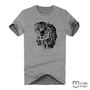 Minidesign-風尚豹紋潮流設計短T 五色