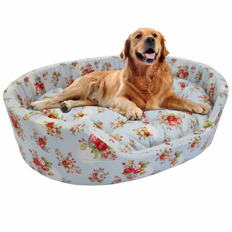 ペットベッド ｌｌサイズ 大型犬用 日本製 花柄 ブルー 青 洗える 犬用ベッド 国産 ネコ用ベッド 綿100 丸洗いｏｋ ペットソファー 犬用ベッド 通販 Lineポイント最大get Lineショッピング