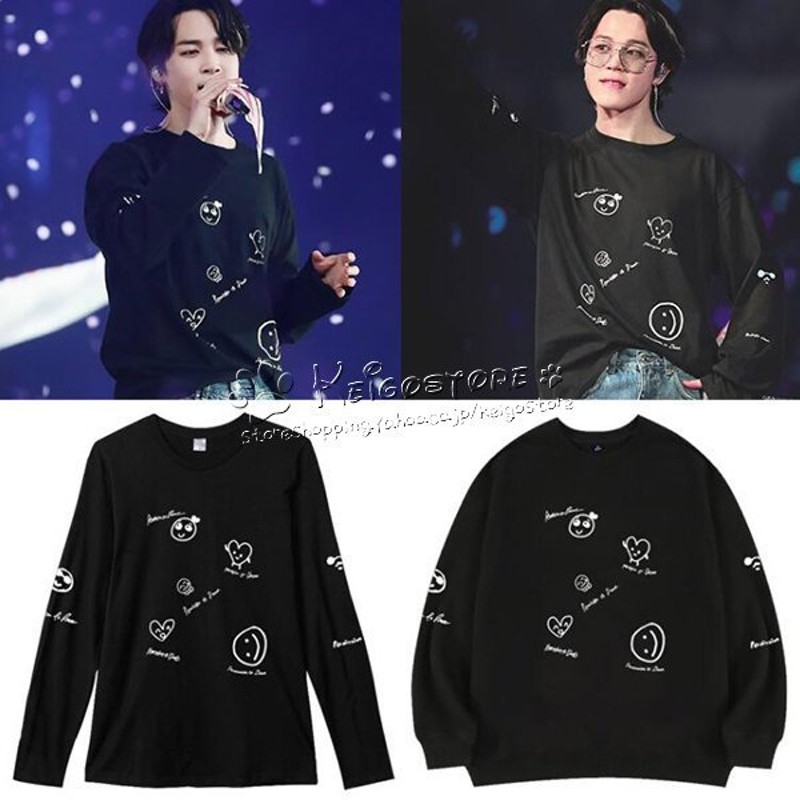 新品 BTS JiMin 韓流グッズ 長袖 Tシャツ 春夏 コート 2022新入荷 男女兼用 周辺 応援服 日常着 長袖 Tシャツ 通気 吸汗 通販  LINEポイント最大0.5%GET | LINEショッピング