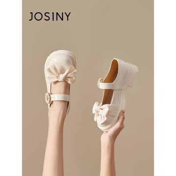 卓詩尼瑪麗珍鞋女2026春白色公主洛麗塔lo鞋小皮鞋配裙子高跟單鞋