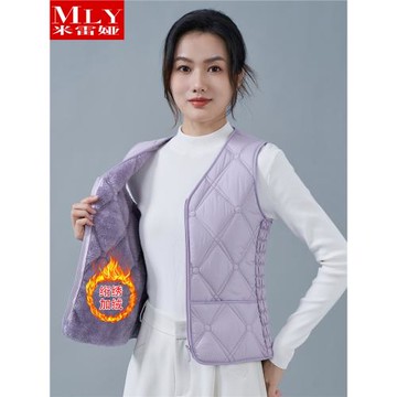 2025秋冬季新款羽絨棉馬甲女士加絨馬夾內穿加厚大碼修身保暖背心