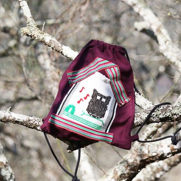 貓頭鷹束口後背包