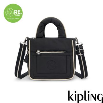 Kipling (網路獨家款)曜石黑輕盈蓬感肩背包-AYDIN