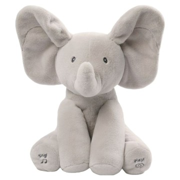 GUND 小象躲貓貓互動玩偶  小象躲貓貓互動玩偶 灰色  1盒  24.1 x 21.6 x 36.8cm