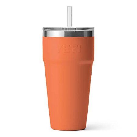 YETI Rambler 26 oz Straw Cup, Vacuum Insulated, Stainless Steel with Straw Lid, High Desert Clay並行輸入品