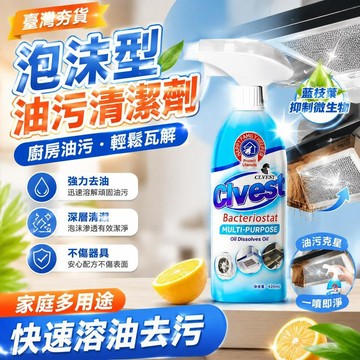 ⚡臺灣直出⚡優選⭐泡沫型清潔劑油煙機油污廚房竈臺去污多功能浴室清洗家庭通用清潔