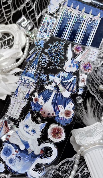 仙蹤赴約 不思議な兎と、夢への約束 PET 紙膠帶 貝殼光 kiss cut